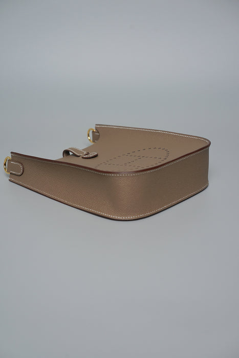 Hermes Mini Evelyne Sellier in Etoupe Ghw (Brand New)