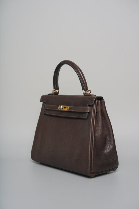 Hermes Kelly 25 in Ebene Barenia Faubourg Ghw (Brand New)
