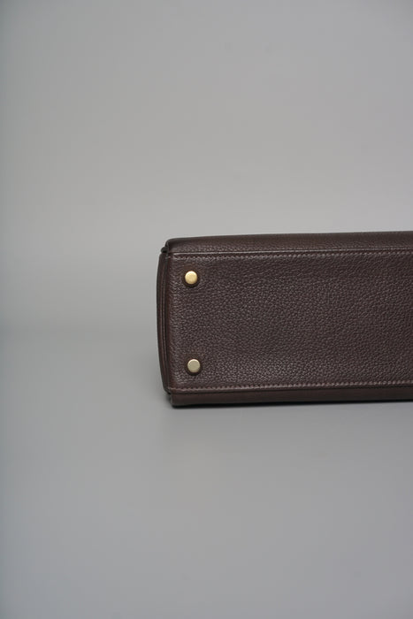 Hermes Kelly 25 in Ebene Barenia Faubourg Ghw (Brand New)