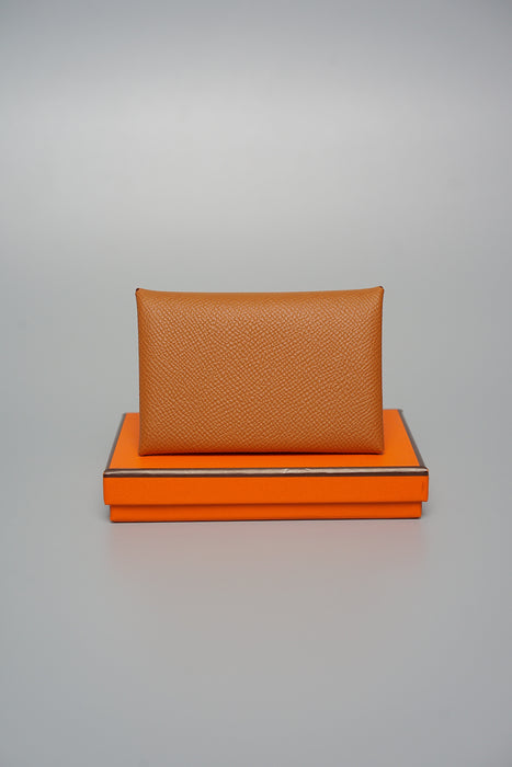 Hermes Calvi Card Holder in Gold Phw (Brand New)