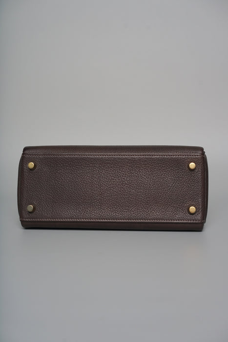 Hermes Kelly 25 in Ebene Barenia Faubourg Ghw (Brand New)