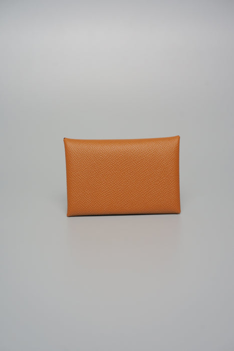 Hermes Calvi Card Holder in Gold Phw (Brand New)