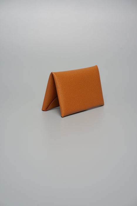 Hermes Calvi Card Holder in Gold Phw (Brand New)