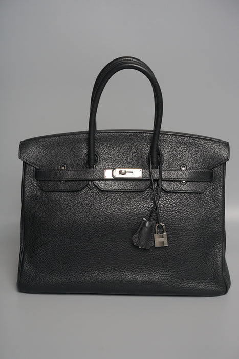 Hermes Birkin 35 in Black Togo Phw