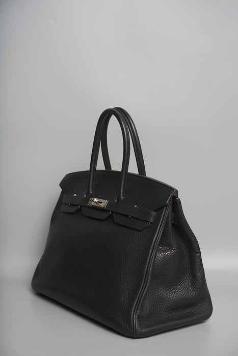 Hermes Birkin 35 in Black Togo Phw