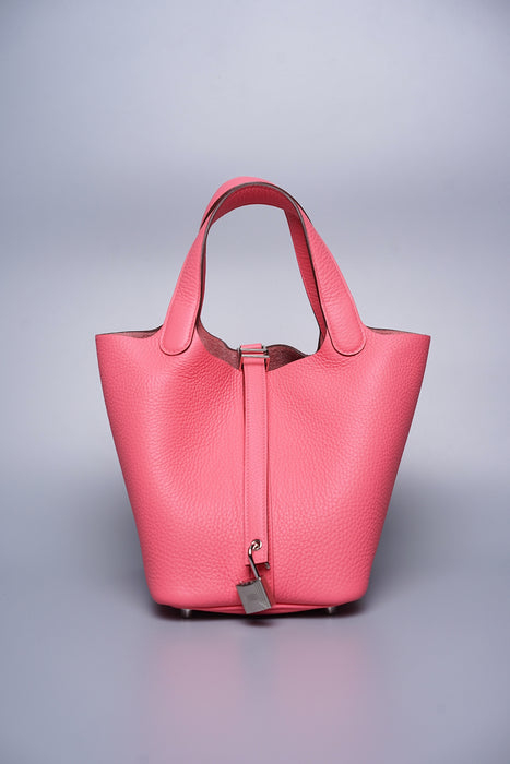 Hermes Picotin 18 in Rose Azalee Phw (Brand New)