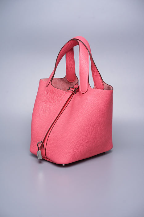 Hermes Picotin 18 in Rose Azalee Phw (Brand New)