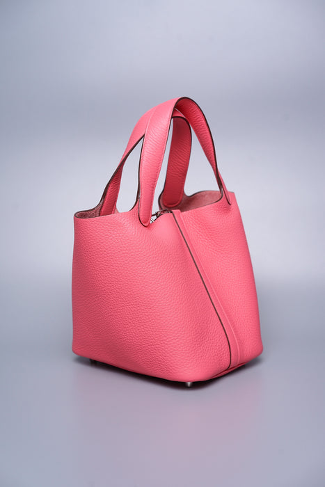 Hermes Picotin 18 in Rose Azalee Phw (Brand New)