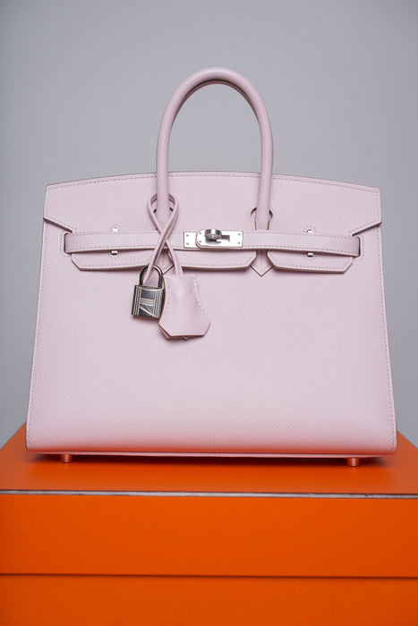 Hermes Birkin Sellier 25 in Mauve Pale Phw