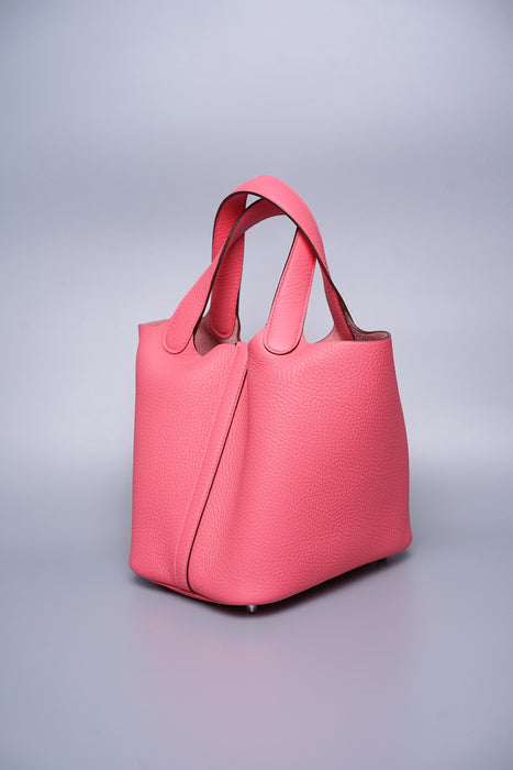 Hermes Picotin 18 in Rose Azalee Phw (Brand New)