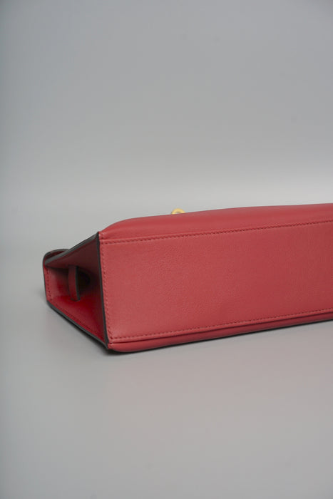 Hermes Kelly Pochette in Rouge Grenat Ghw