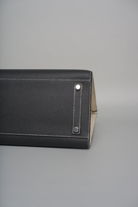 Hermes Birkin 30 Sellier in Black x Craie Epsom Brushed Phw (Brand new)