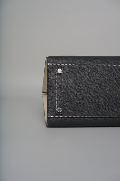 Hermes Birkin 30 Sellier in Black x Craie Epsom Brushed Phw (Brand new)