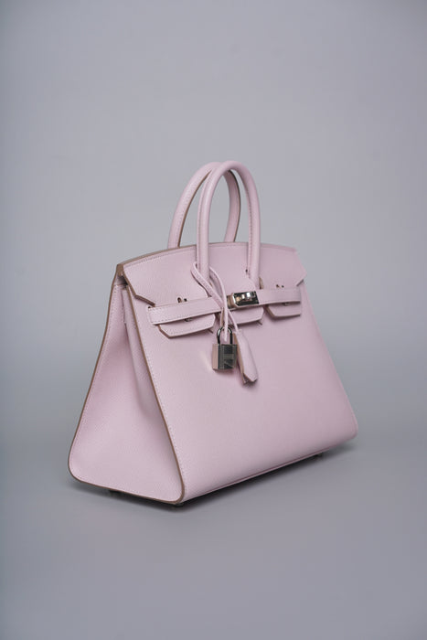 Hermes Birkin Sellier 25 in Mauve Pale Phw