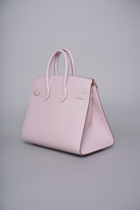 Hermes Birkin Sellier 25 in Mauve Pale Phw