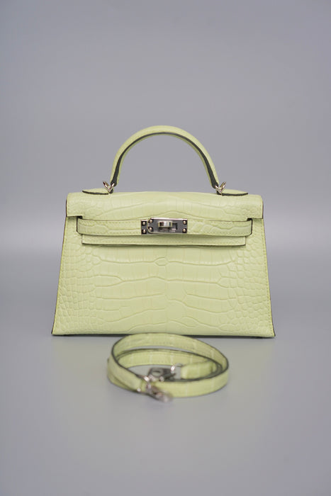 Hermes Kelly 20 in Jaune Bourgeon Matte Phw (Brand New)