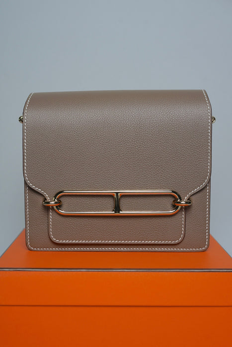 Hermes Mini Roulis in Etoupe Evercolor Ghw (Brand New)