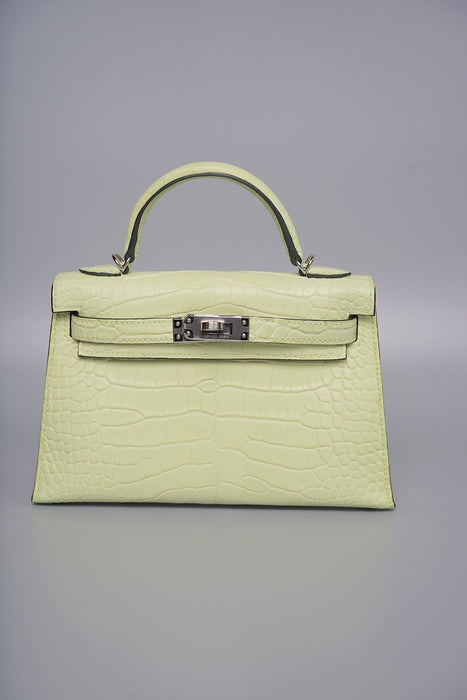 Hermes Kelly 20 in Jaune Bourgeon Matte Phw (Brand New)