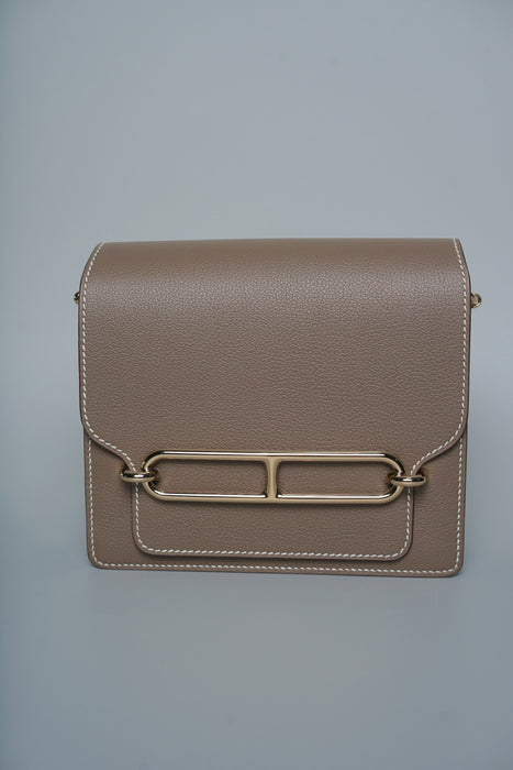 Hermes Mini Roulis in Etoupe Evercolor Ghw (Brand New)