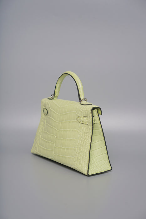 Hermes Kelly 20 in Jaune Bourgeon Matte Phw (Brand New)