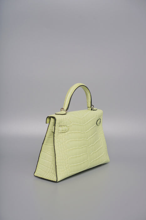 Hermes Kelly 20 in Jaune Bourgeon Matte Phw (Brand New)