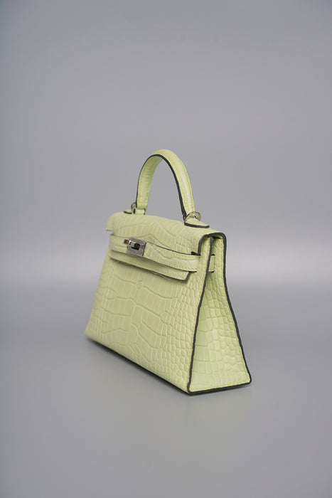 Hermes Kelly 20 in Jaune Bourgeon Matte Phw (Brand New)