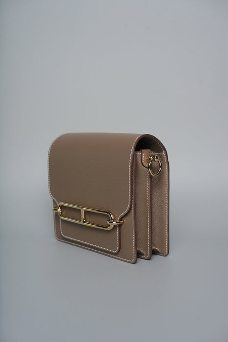 Hermes Mini Roulis in Etoupe Evercolor Ghw (Brand New)