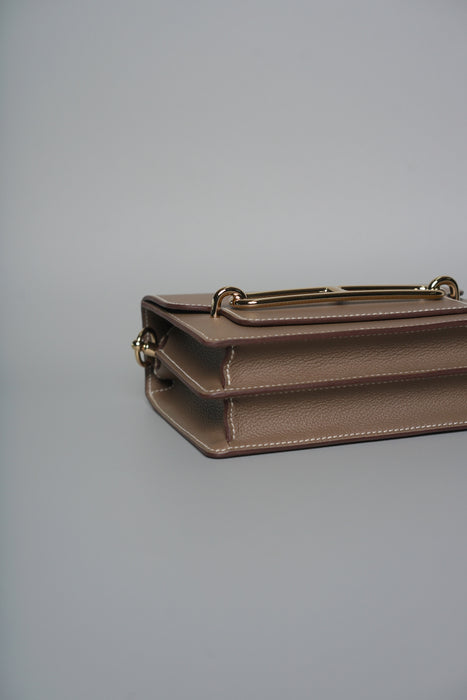 Hermes Mini Roulis in Etoupe Evercolor Ghw (Brand New)