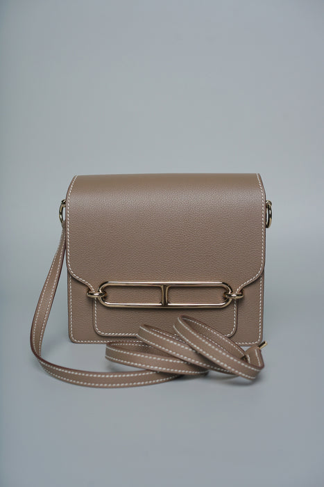 Hermes Mini Roulis in Etoupe Evercolor Ghw (Brand New)