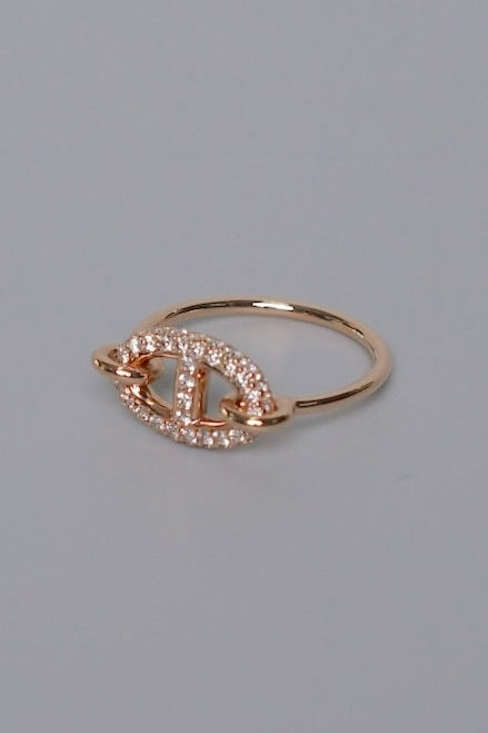 Hermes Farandole Ring in Rose Gold Size 53 (Brand New)