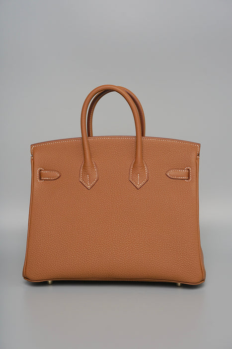 Hermes Birkin 25 in Gold Togo Ghw (Brand New)