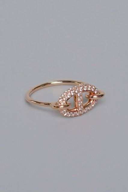 Hermes Farandole Ring in Rose Gold Size 53 (Brand New)