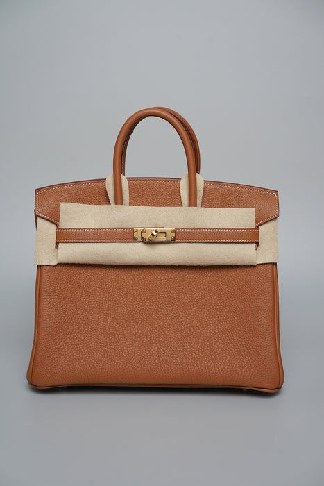 Hermes Birkin 25 in Gold Togo Ghw (Brand New)