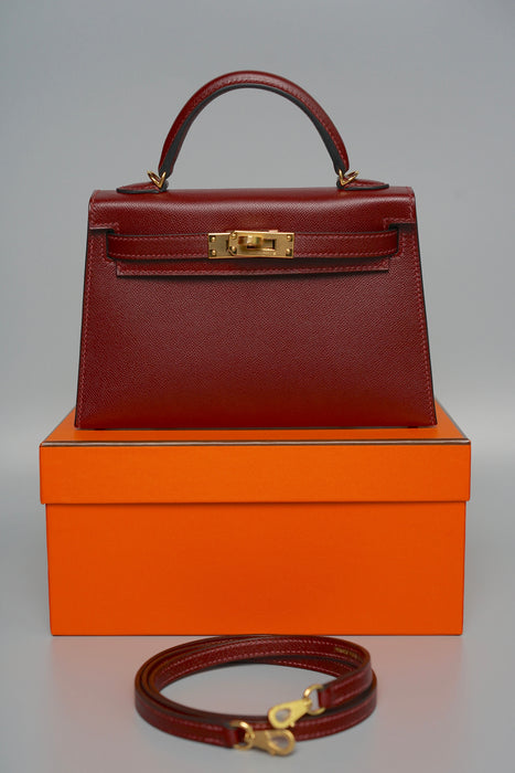 Hermes Kelly 20 in Rouge H Madame Ghw (Brand New)