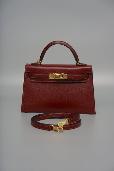 Hermes Kelly 20 in Rouge H Madame Ghw (Brand New)
