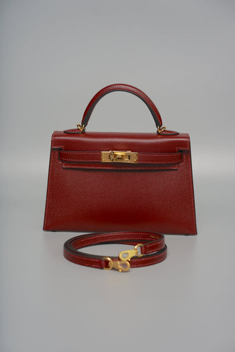 Hermes Kelly 20 in Rouge H Madame Ghw (Brand New)