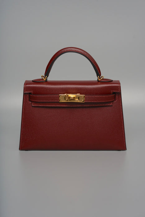 Hermes Kelly 20 in Rouge H Madame Ghw (Brand New)