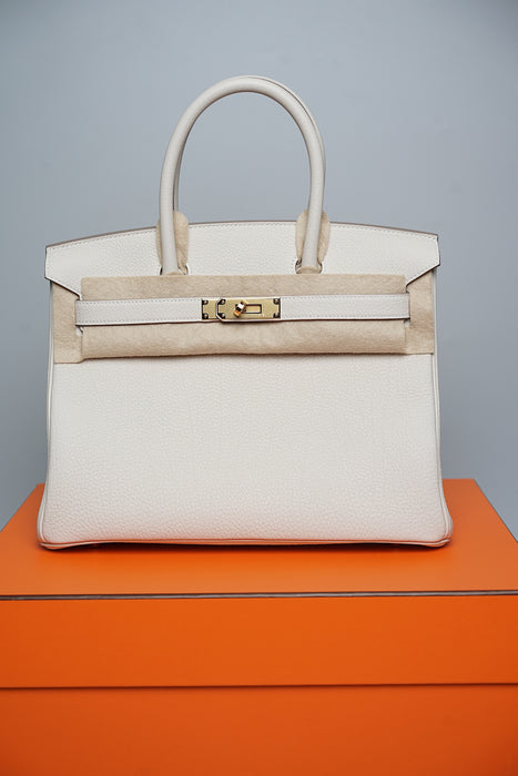 Hermes Birkin 30 in Craie Togo Ghw (Brand New)