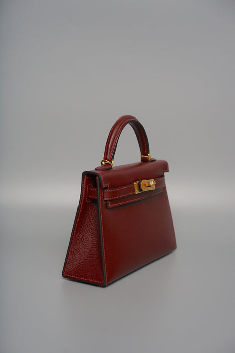 Hermes Kelly 20 in Rouge H Madame Ghw (Brand New)