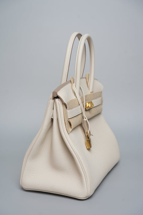 Hermes Birkin 30 in Craie Togo Ghw (Brand New)