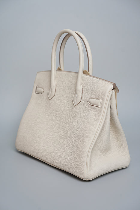 Hermes Birkin 30 in Craie Togo Ghw (Brand New)