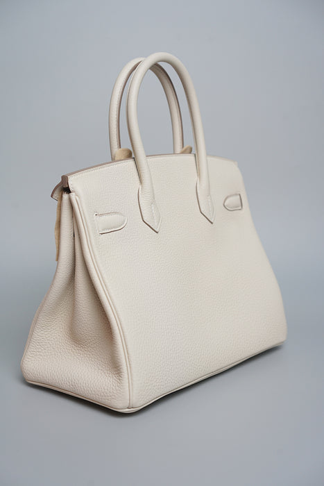Hermes Birkin 30 in Craie Togo Ghw (Brand New)