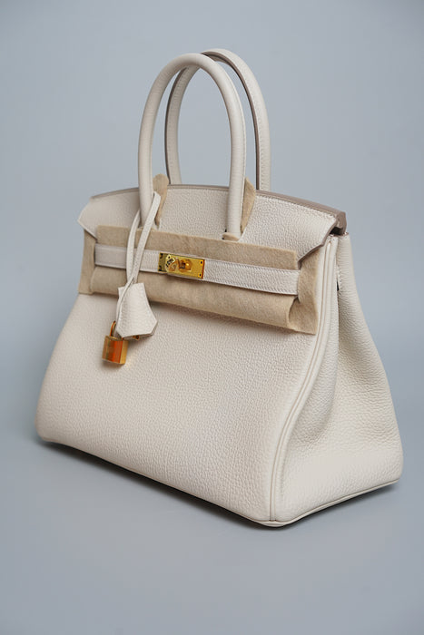 Hermes Birkin 30 in Craie Togo Ghw (Brand New)