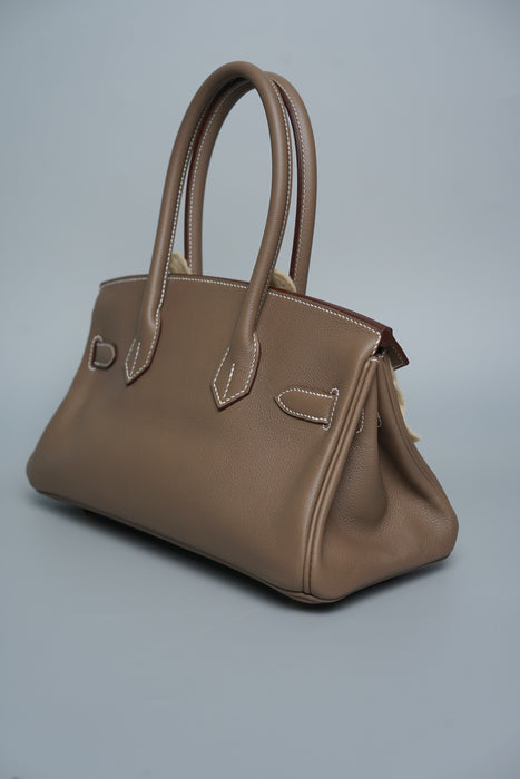 Hermes Birkin Shoulder 29 in Etoupe Evercolor Ghw (Brand New)