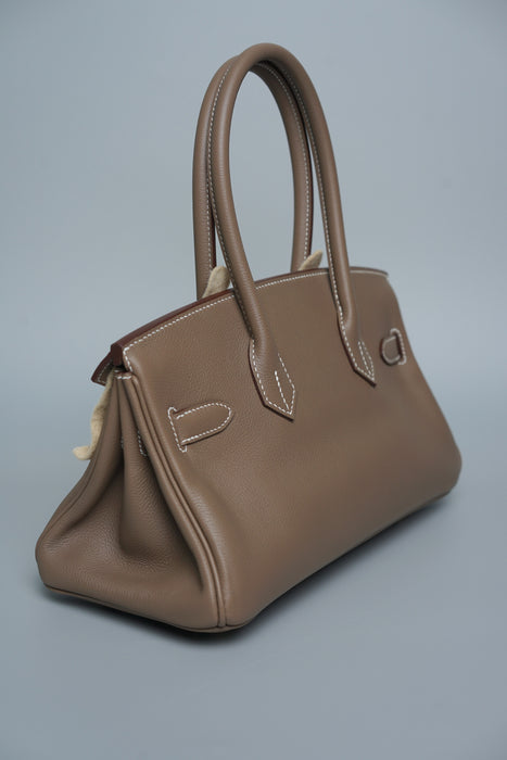 Hermes Birkin Shoulder 29 in Etoupe Evercolor Ghw (Brand New)