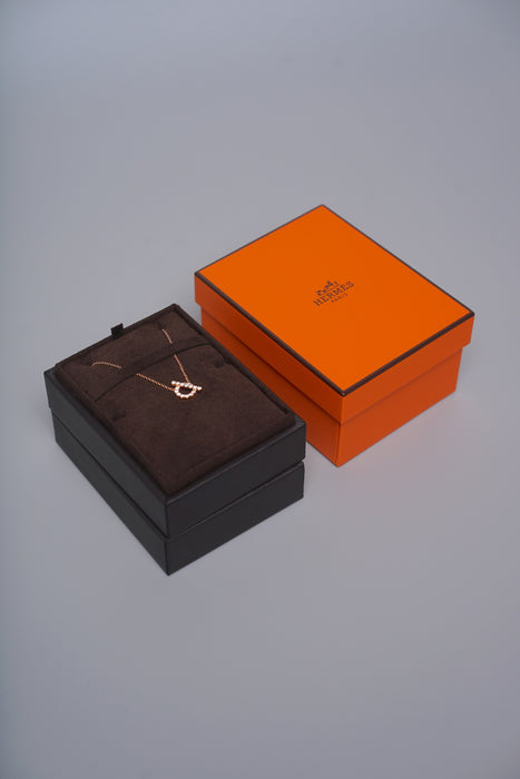 Hermes Finesse Necklace in Rose Gold (Brand New)