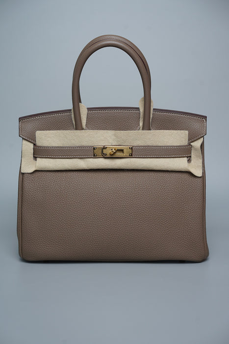 Hermes Birkin 30 in Etoupe Togo Ghw