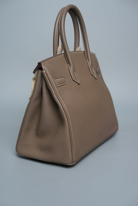 Hermes Birkin 30 in Etoupe Togo Ghw