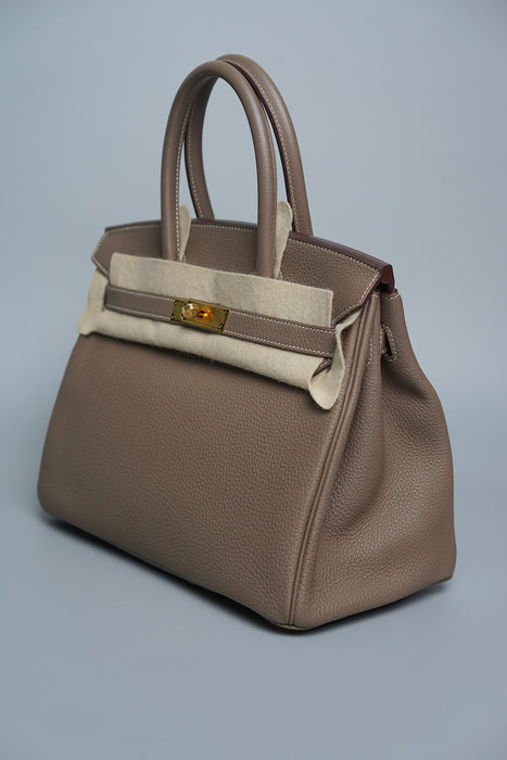 Hermes Birkin 30 in Etoupe Togo Ghw