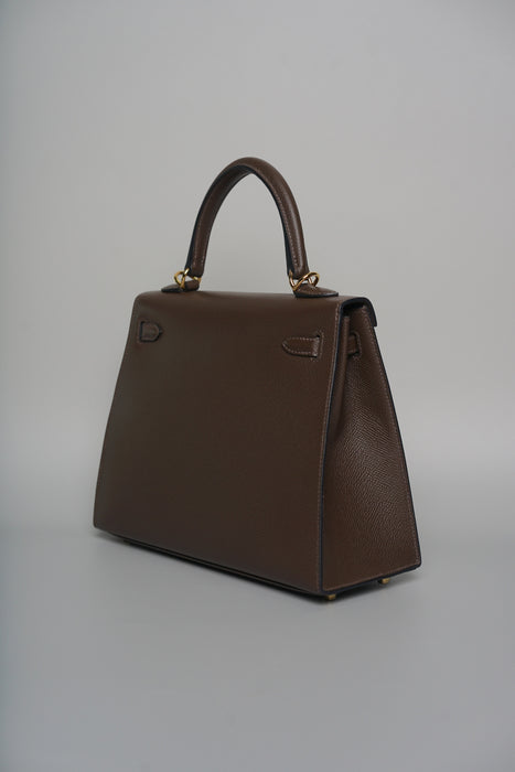 Hermes Kelly 25 in Ecorce Epsom Ghw